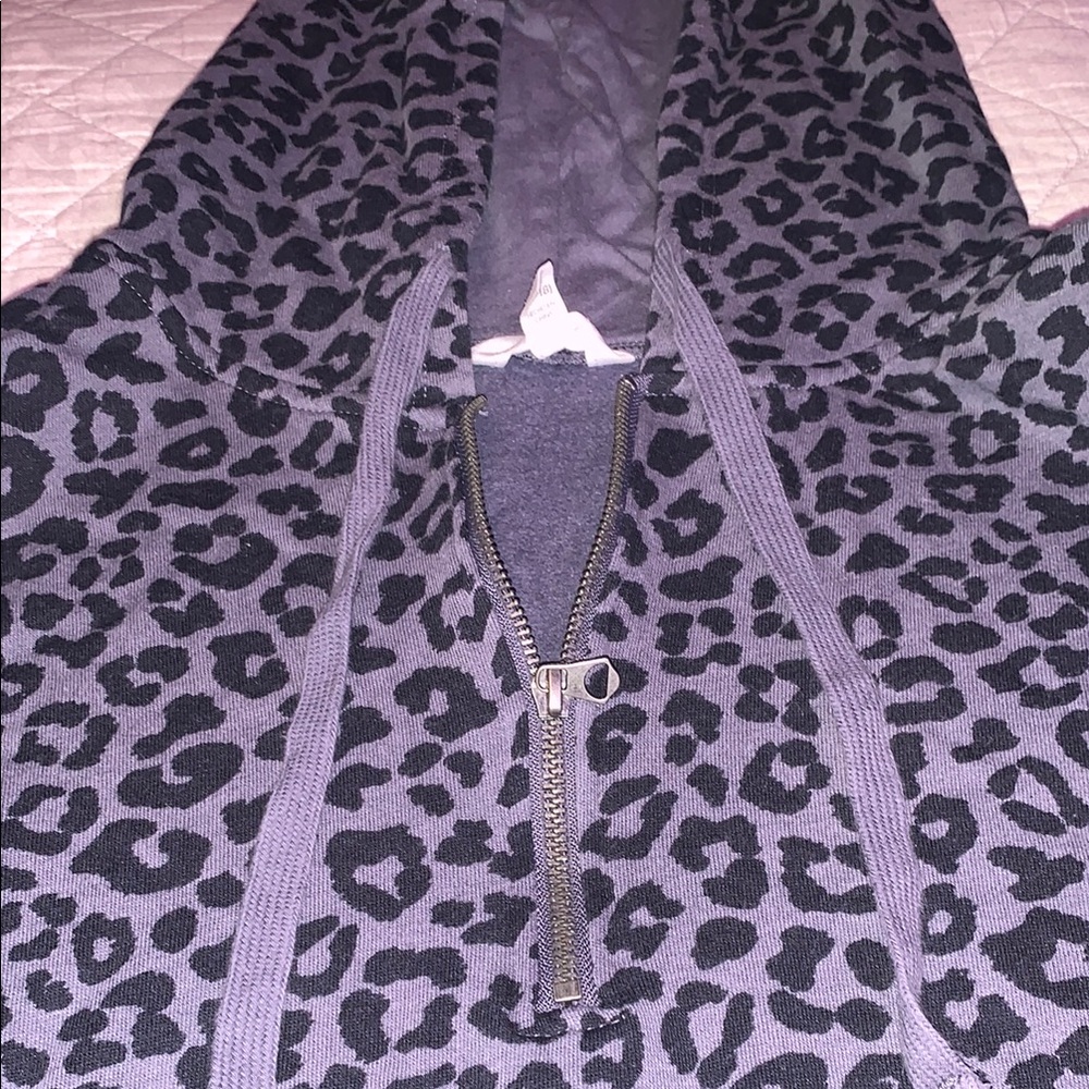 No Boundaries Leopard Print Sweater - Black and Gray